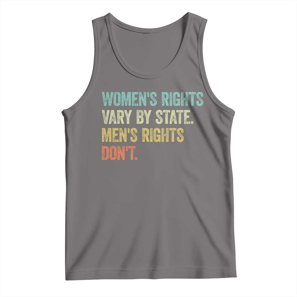 Women's Rights Vary By State Men Rights Don't Feminist Retro Tank Top TS11 Deep Heather Print Your Wear