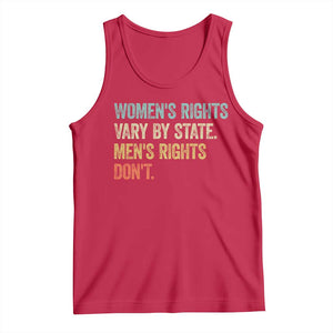 Women's Rights Vary By State Men Rights Don't Feminist Retro Tank Top TS11 Red Print Your Wear