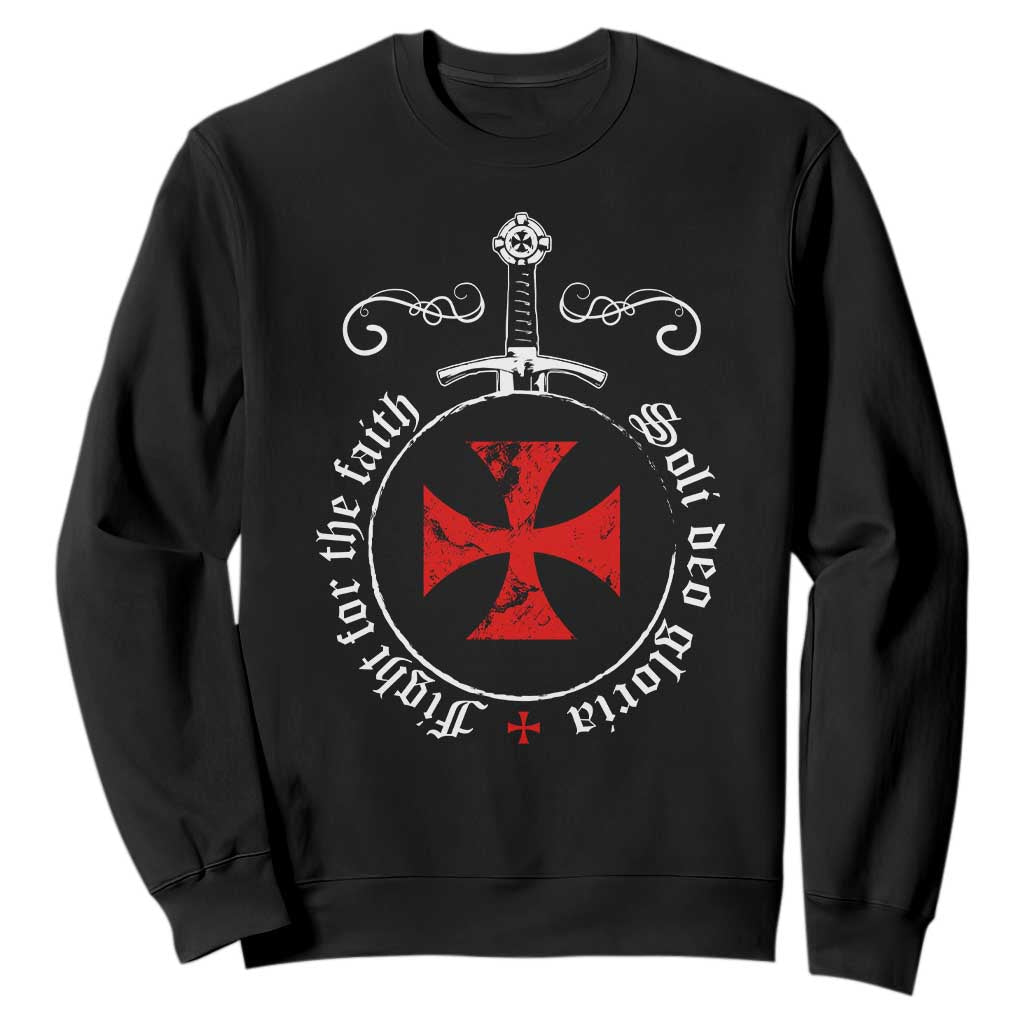 Catholic Knight Templar Crusader Sword Sweatshirt Soli Deo Gloria Fight For The Faith