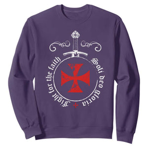 Catholic Knight Templar Crusader Sword Sweatshirt Soli Deo Gloria Fight For The Faith