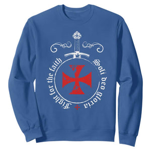 Catholic Knight Templar Crusader Sword Sweatshirt Soli Deo Gloria Fight For The Faith