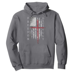 Deus Vult Freedom Catholic Knight Templar American Flag Hoodie