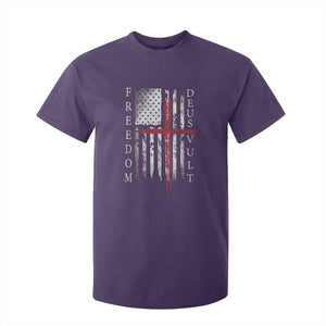 Deus Vult Freedom Catholic Knight Templar American Flag T Shirt For Kid