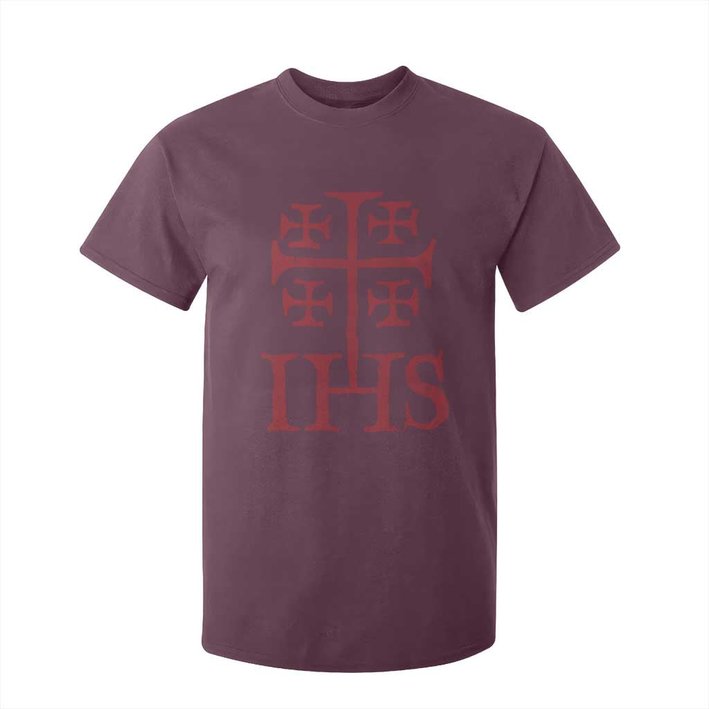 IHS Jerusalem Cross Medieval Crusaders Funny Knights Templar T Shirt For Kid