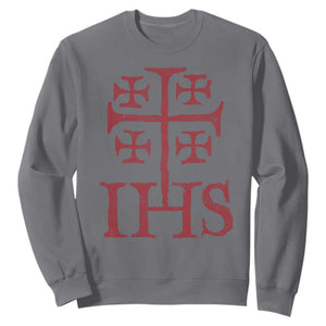 IHS Jerusalem Cross Medieval Crusaders Funny Knights Templar Sweatshirt