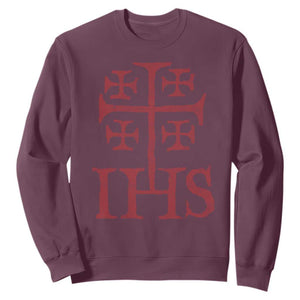 IHS Jerusalem Cross Medieval Crusaders Funny Knights Templar Sweatshirt