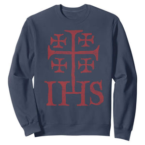 IHS Jerusalem Cross Medieval Crusaders Funny Knights Templar Sweatshirt