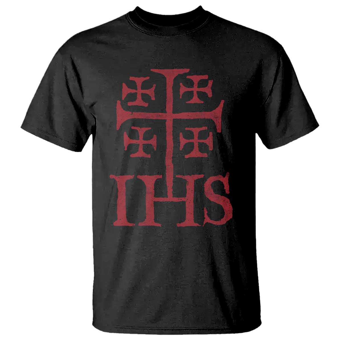 IHS Jerusalem Cross Medieval Crusaders Funny Knights Templar T Shirt
