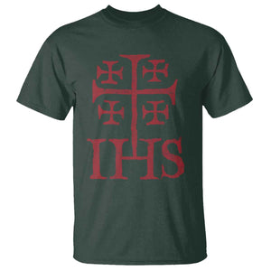 IHS Jerusalem Cross Medieval Crusaders Funny Knights Templar T Shirt