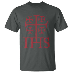 IHS Jerusalem Cross Medieval Crusaders Funny Knights Templar T Shirt