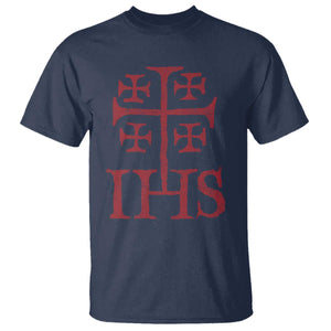 IHS Jerusalem Cross Medieval Crusaders Funny Knights Templar T Shirt