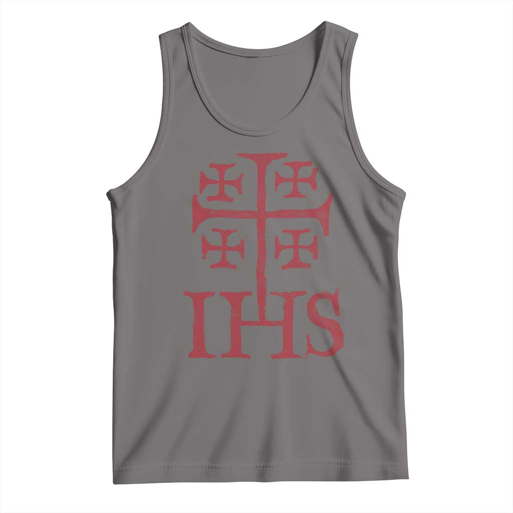 IHS Jerusalem Cross Medieval Crusaders Funny Knights Templar Tank Top