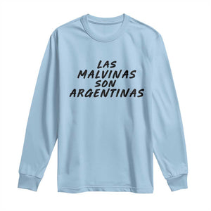 Las Malvinas Son Argentinas Long Sleeve Shirt Political Statement TS11 Light Blue Print Your Wear