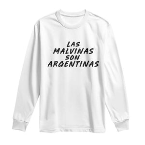 Las Malvinas Son Argentinas Long Sleeve Shirt Political Statement TS11 White Print Your Wear