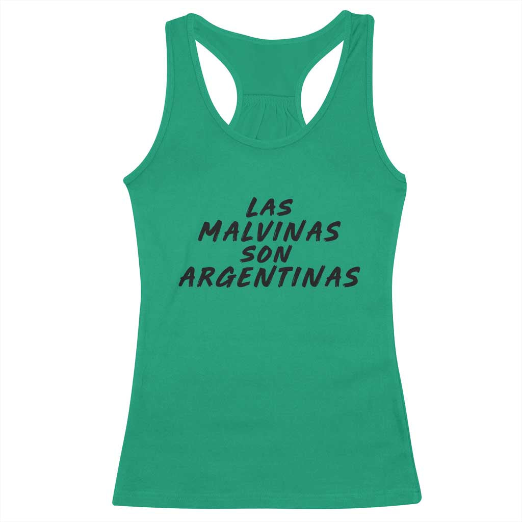 Las Malvinas Son Argentinas Racerback Tank Top Political Statement TS11 Irish Green Print Your Wear