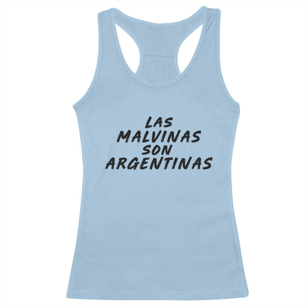 Las Malvinas Son Argentinas Racerback Tank Top Political Statement TS11 Light Blue Print Your Wear