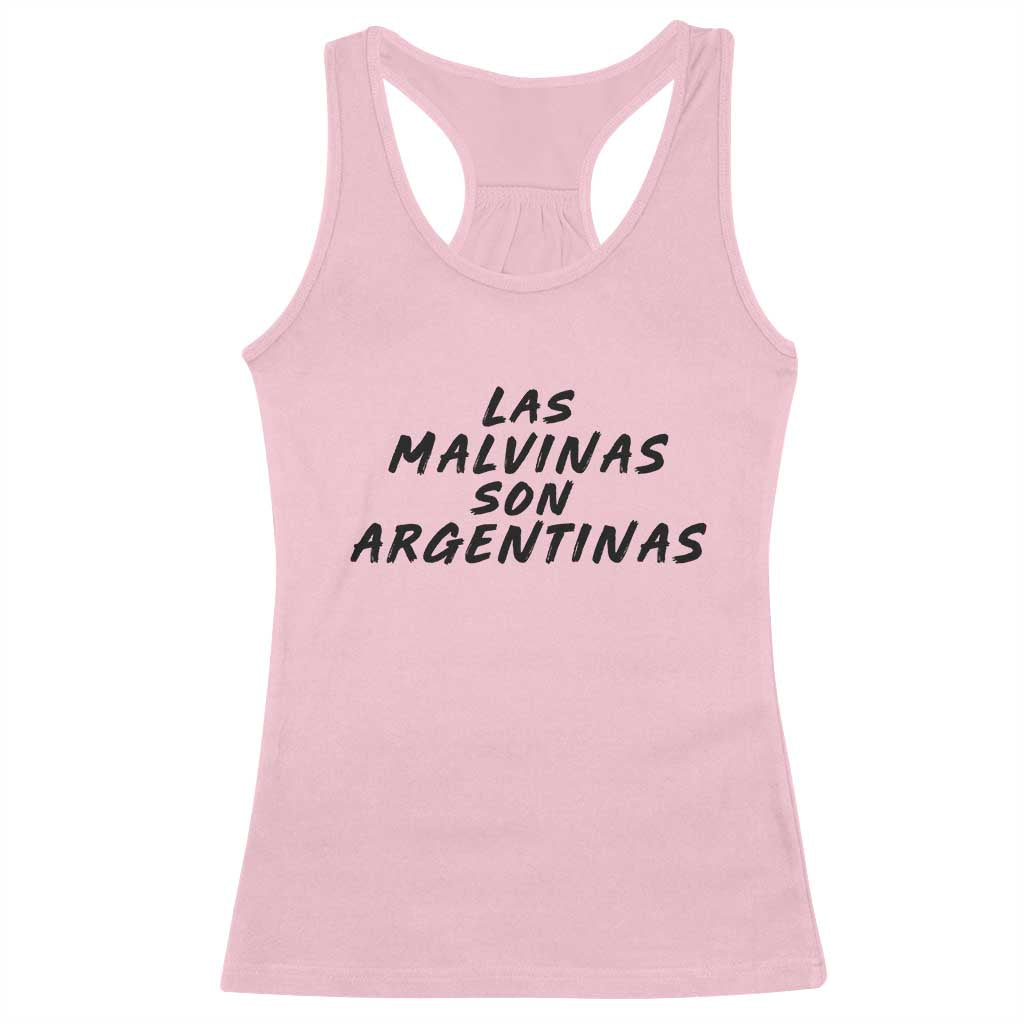 Las Malvinas Son Argentinas Racerback Tank Top Political Statement TS11 Light Pink Print Your Wear