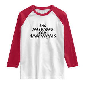 Las Malvinas Son Argentinas Raglan Shirt Political Statement TS11 White Red Print Your Wear