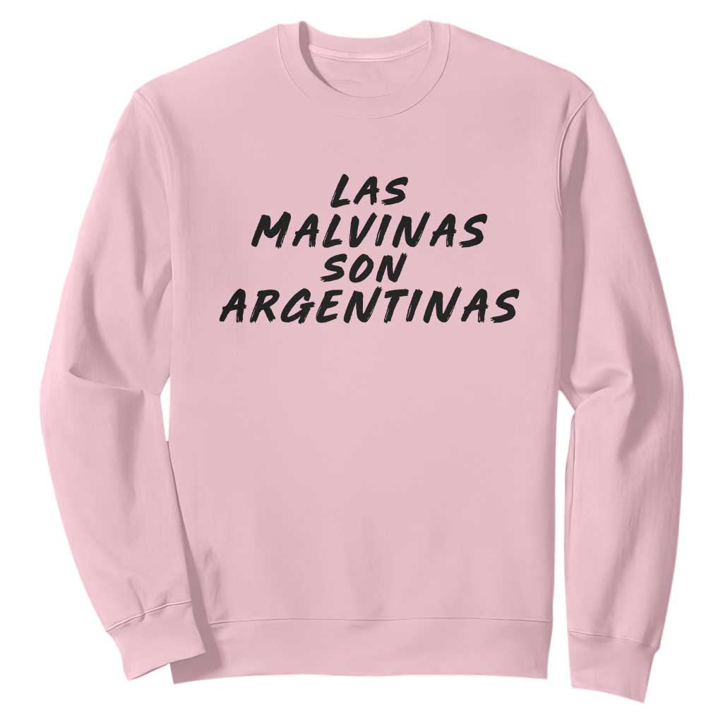 Las Malvinas Son Argentinas Sweatshirt Political Statement TS11 Light Pink Print Your Wear