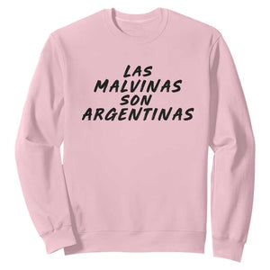 Las Malvinas Son Argentinas Sweatshirt Political Statement TS11 Light Pink Print Your Wear