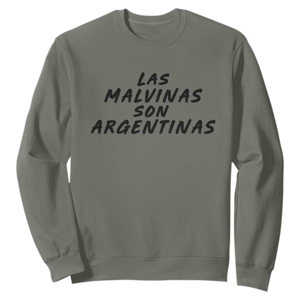 Las Malvinas Son Argentinas Sweatshirt Political Statement TS11 Military Green Print Your Wear
