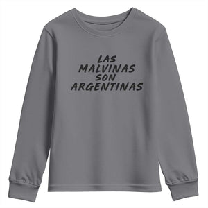 Las Malvinas Son Argentinas Youth Sweatshirt Political Statement TS11 Charcoal Print Your Wear