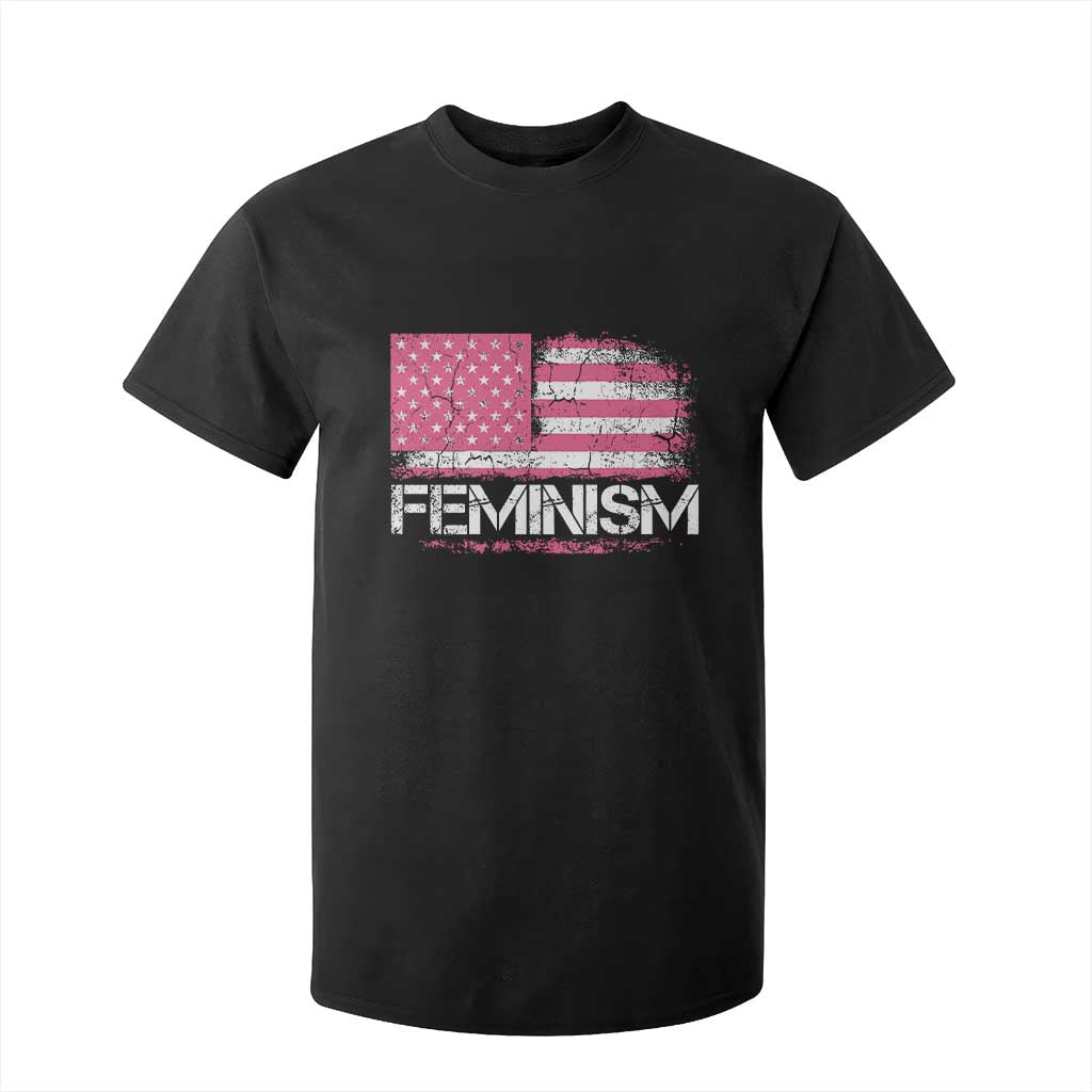 Feminism Feminist Pink American Flag T Shirt For Kid Patriotic Womens Rights TS11 Black Print Your Wear