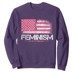 Feminism Feminist Pink American Flag Sweatshirt Patriotic Womens Rights TS11 Purple Print Your Wear