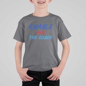 Harris Walz Supporter T Shirt For Kid Kamala And The Coach American Presidential Election TS11 Charcoal Print Your Wear