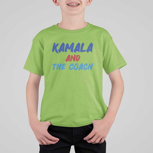 Harris Walz Supporter T Shirt For Kid Kamala And The Coach American Presidential Election TS11 Lime Print Your Wear