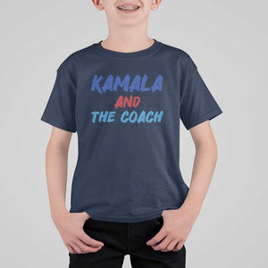 Harris Walz Supporter T Shirt For Kid Kamala And The Coach American Presidential Election TS11 Navy Print Your Wear