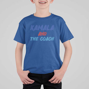 Harris Walz Supporter T Shirt For Kid Kamala And The Coach American Presidential Election TS11 Royal Blue Print Your Wear