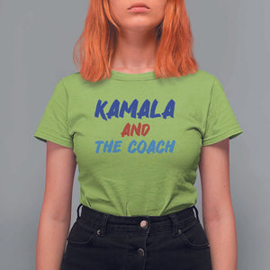 Harris Walz Supporter T Shirt For Women Kamala And The Coach American Presidential Election TS11 Lime Print Your Wear