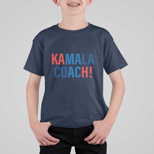 Harris Walz T Shirt For Kid Kamala Coach 2024 Presidential Election TS11 Navy Print Your Wear