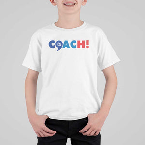 Funny Harris Walz Supporter T Shirt For Kid Kamala And The Coach Comma La 2024 TS11 White Print Your Wear