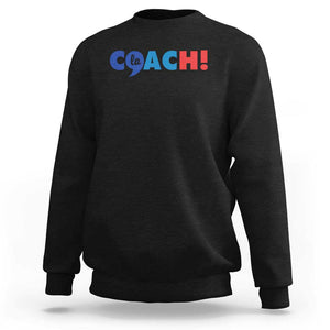 Funny Harris Walz Supporter Sweatshirt Kamala And The Coach Comma La 2024 TS11 Black Print Your Wear