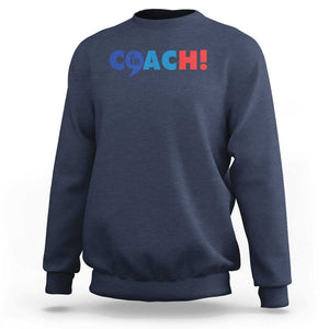 Funny Harris Walz Supporter Sweatshirt Kamala And The Coach Comma La 2024 TS11 Navy Print Your Wear