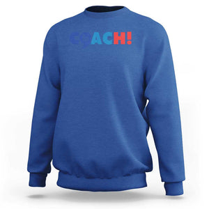 Funny Harris Walz Supporter Sweatshirt Kamala And The Coach Comma La 2024 TS11 Royal Blue Print Your Wear