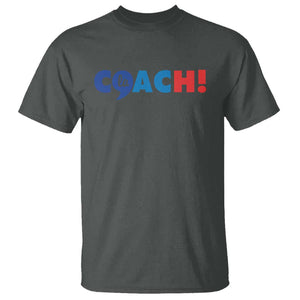 Funny Harris Walz Supporter T Shirt Kamala And The Coach Comma La 2024 TS11 Dark Heather Print Your Wear