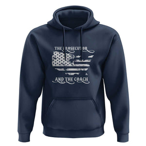 Harris Walz 2024 Hoodie The Prosecutor And The Coach Vintage American Flag TS11 Navy Print Your Wear