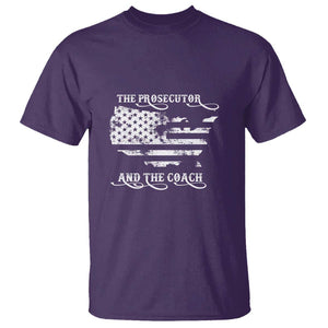 Harris Walz 2024 T Shirt The Prosecutor And The Coach Vintage American Flag TS11 Purple Print Your Wear