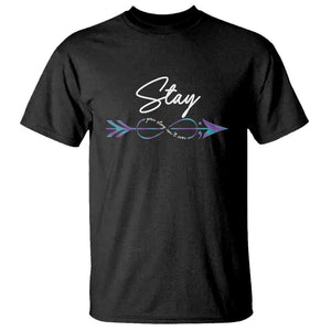 Suicide Prevention Awareness T Shirt Stay Your Story Isn't Over Arrow Semicolon TS11 Black Print Your Wear