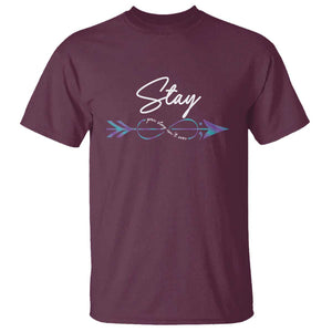 Suicide Prevention Awareness T Shirt Stay Your Story Isn't Over Arrow Semicolon TS11 Maroon Print Your Wear