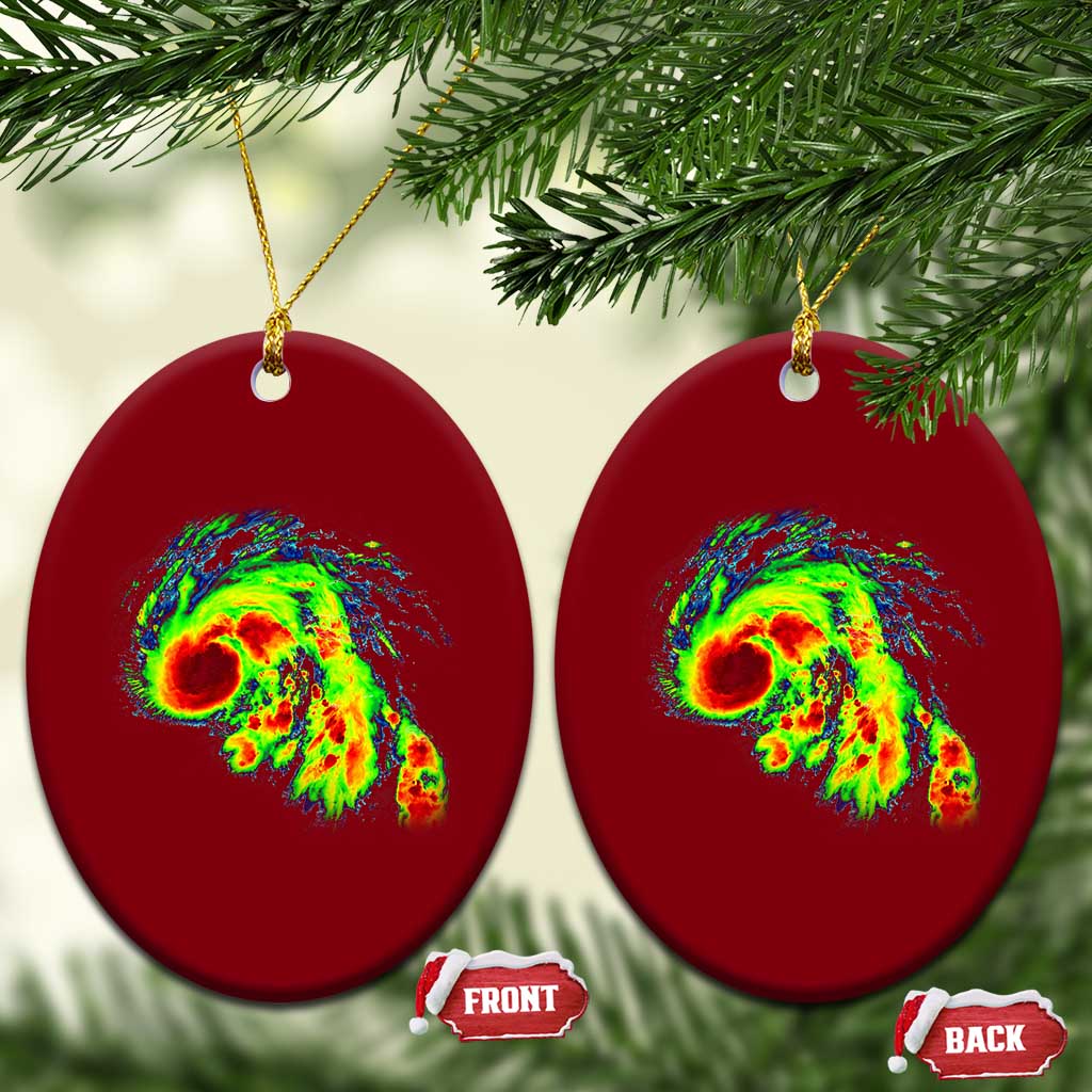 Hurricane Helene Ceramic Ornament Meteorologist Weather Radar Image Storm Chasing TS11 Print Your Wear