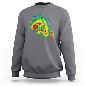 Hurricane Helene Sweatshirt Meteorologist Weather Radar Image Storm Chasing TS11 Charcoal Print Your Wear