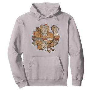 Thanksgiving Vintage Patchwork Gobble Turkey Hoodie TS11 Ice Gray Print Your Wear