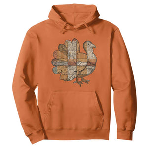 Thanksgiving Vintage Patchwork Gobble Turkey Hoodie TS11 Orange Print Your Wear