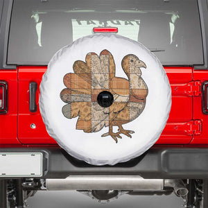 Thanksgiving Vintage Patchwork Gobble Turkey Spare Tire Cover TS11 White Print Your Wear