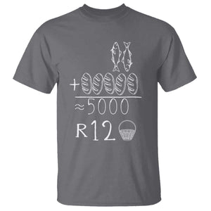2 Fishes 5 Breads Jesus Feeds The 5000 Christian Bible Verses T Shirt TS11 Charcoal Print Your Wear