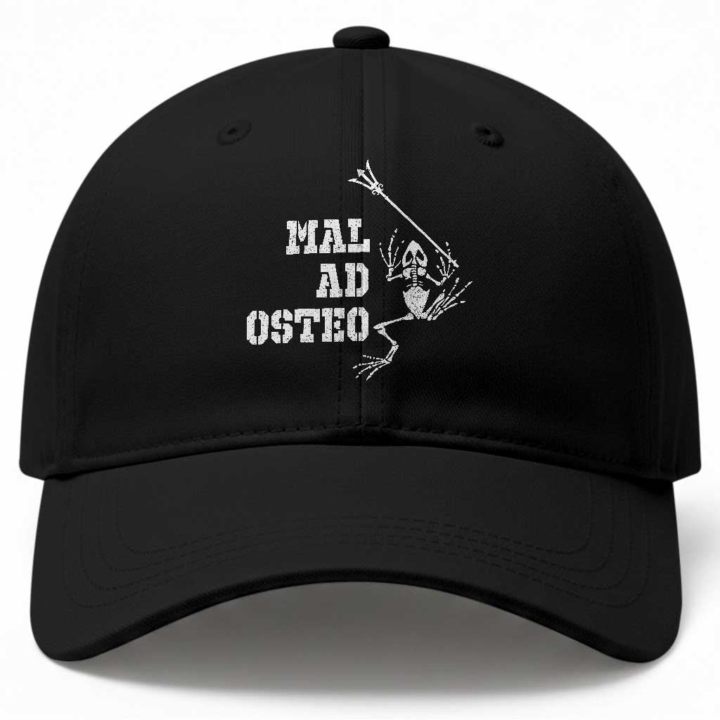 US Navy Military Frogmen Baseball Cap Mal Ad Osteo Veteran Frog Skeleton